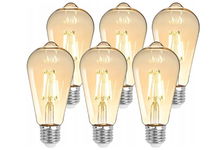 Żarówka Led Vintage 4,8W, E27,Szklane Edisona 6 Szt. Ciepła Biel St64(D1698