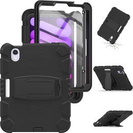 Etui Pancerne iPad Mini 6 8.3 2021 Dziecięce Stojak Czarne