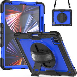 Etui Pancerne iPad Pro 12.9 2021 2020 Rysik Stojak 360 Niebieski
