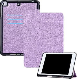 Etui Biznesowe iPad Mini 5/4/3/2/1 z Kieszenią na Karty i Stojakiem Fioletowe