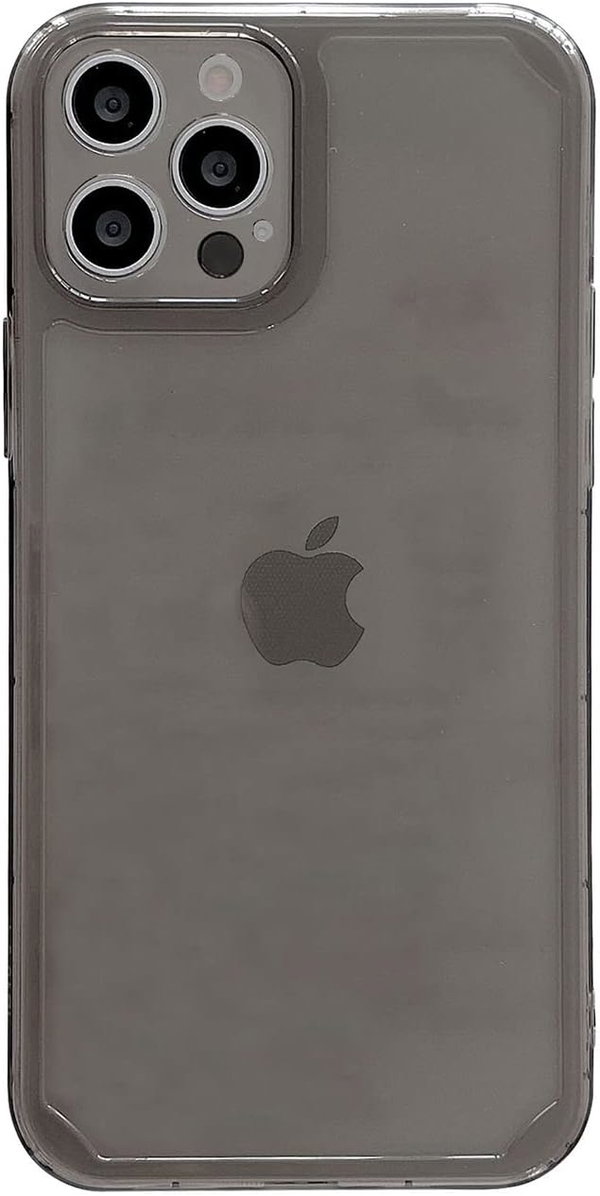 Yablut Etui do iPhone 12 Pro Max - Black Transparent, Matowe, Anti-Fingerprint