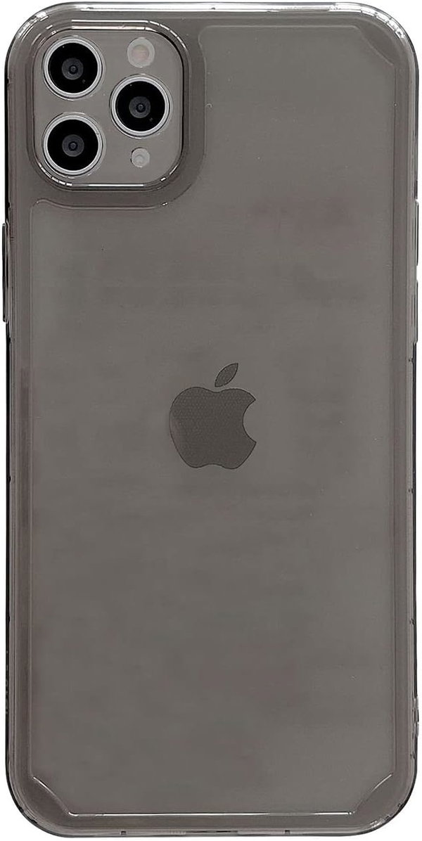 Yaburt Etui do iPhone 11 Pro Max - Transparent Schwarz, Matowe, Anti-Fingerprint
