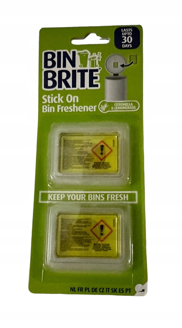 ZAPACH ODŚWIEŻACZ DO ŚMIECI KOSZA BIN BRITE 2x5g DWUPAK CITONELLA LEMONGRAS