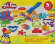 PLAY-DOH FUN FACTORY CIASTOLINA 20 ELEMENTÓW F8117 6 TUBEK MAS MIX KOLORÓW