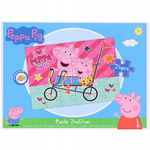 PUZZLE Nickelodeon  24 SZT ŚWINKA PEPPA PIG 24 X 17 CM ROWEROWY RAJD