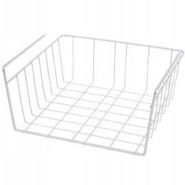 KOSZ KOSZYK METALOWY PODWIESZANY ORGANIZER POD PÓŁKĘ 30x26x14cm SZARY 2 szt