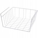 KOSZ KOSZYK METALOWY PODWIESZANY ORGANIZER POD PÓŁKĘ 30x26x14cm SZARY 2 szt