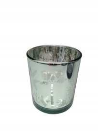 ŚWIECZNIK LUSTRZANY WZÓR ROŚLINNY NA TEALIGHT 2060