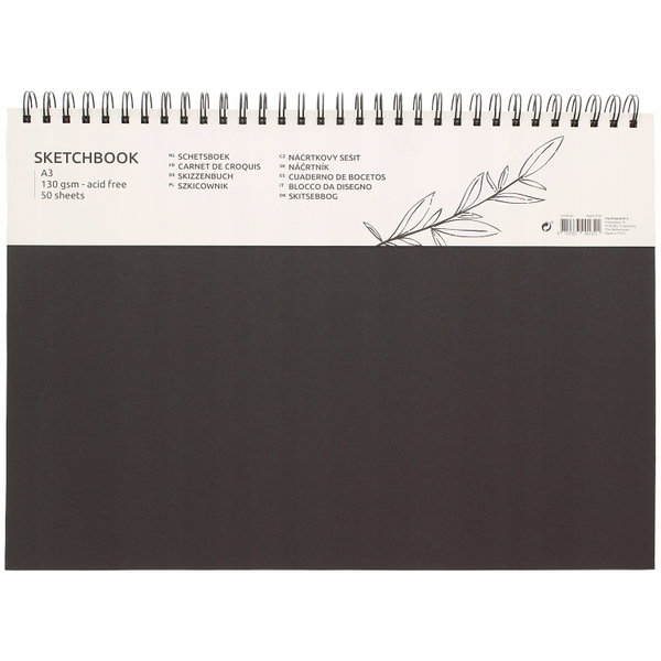 Szkicownik Rysownik Spirala 50 arkuszy A3 130g SKETCHBOOK A3 PIONOWY