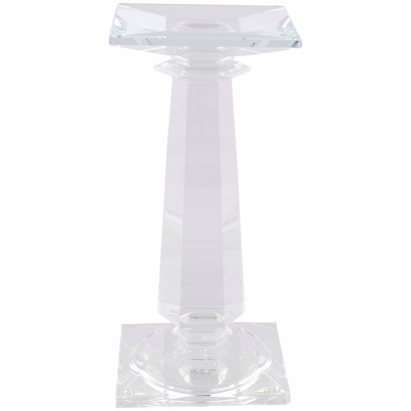 SZKLANY ŚWIECZNIK Glamour na tealighty 19 x 9 cm ozdobny WIGILIJNY STÓŁ