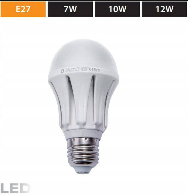 Żarówka LED FL E27 230V 10W 820 lumenów 3000K biała ciepła ODPOWIEDNIK 60 W
