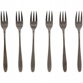 SZTUĆCE CZARNE ZESTAW widelczyki do ciasta 6 sztuk  Excelent HouseWare
