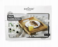 TACA Z DREWNA BAMBUSOWEGO DO SERWOWANIA WIELOFUNKCYJNA SMUKEE 28 x 38x 3 cm