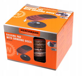 Tarcze szlifierskie z włókniny 125 mm x 6 sztuk krążek trzpień Werckmann