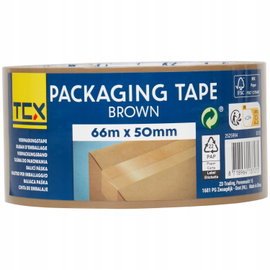 TAŚMA DO PAKOWANIA SUPER MOCNA UNIWERSALNA BRĄZOWA SILNA 66m x 50mm Tex