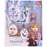 Zestaw Frozen II brelok naklejki gumki na kredki