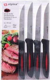 ZESTAW NOŻY ALPINA DO STEKÓW ZE STALI NIERDZEWNEJ INOX 23 CM 4 SZT KOMPLET