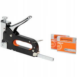 Zszywacz ręczny Tacker pistolet + 1000 zszywek w 3 rodzajach ZESTAW