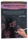 WYDRAPYWANKA magiczny zeszyt A5 blok + 2 pióra GLITTER PINK 40 kartek