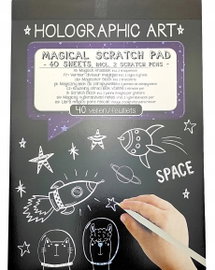 WYDRAPYWANKA zdrapka magiczny Zeszyt A5 blok do wydrapywania HOLOGRAPHIC