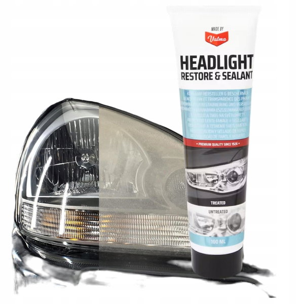 SUPER PASTA DO POLEROWANIA REFLEKTORÓW LAMP SAMOCHODOWYCH 100ML VALMA X