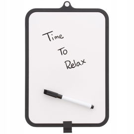 TABLICA DO PISANIA SUCHOŚCIERALNA MINI DWUSTRONNA + PISAK 18x27,5 cm CZARNA