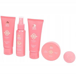 Zestaw upominkowy Spa Exclusives Żel Peeling Masło Kula do kapieli Cherry