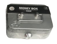 Metalowa kasetka Skarbonka Sejf na klucz Money BOX wym 8,5 x 11,5 x 5,5 cm