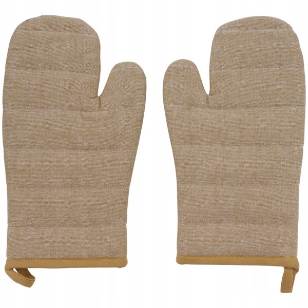 2 RĘKAWICE KUCHENNE Chambray żółte bawełniane 921 Akcesoria Kuchenne Home