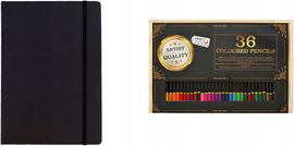 36 KREDEK OŁÓWKOWYCH w drewnie SZKICOWNIK A4 CS Via Chasse BV A4 50 szt.