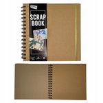 ALBUM DO SCRAPPINGU SCRAPBOOKING ozdobny BRĄZOWY 20 x 20 cm 50 kart 200 GSM