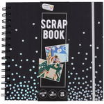 ALBUM DO SCRAPPINGU SCRAPBOOKING ozdobny czarny 20 x 20 cm 50 kart 200 GSM