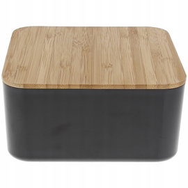 Bambusowy pojemnik organizer do przechowywania z lusterkiem 14x14x7 cm