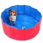 Basen rozporowy okrągły dla psa kota DOG POOL 80 x 30 cm Mocny Czerwony