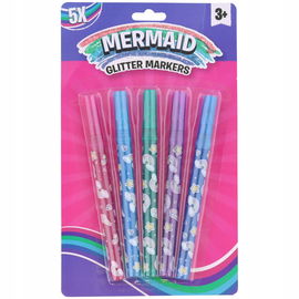 BROKATOWE MARKERY PISAKI Zestaw 5 kolorów mermaid 10 CS