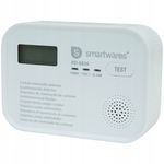 Czujnik tlenku węgla Smartwares alarm dźwiękowy LCD 10 lat GW biały PD-8826