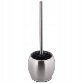 Elegancka szczotka toaletowa z pojemnikiem do łazienki srebrna luksusowa 29