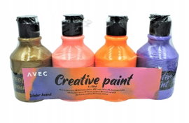 Farby akrylowe zestaw 4 szt x 150 ml perłowe 018