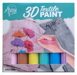 Farby do tkanin Creative Artist wielokolorowe 6 szt 180 ml NA BAZIE WODY 3d