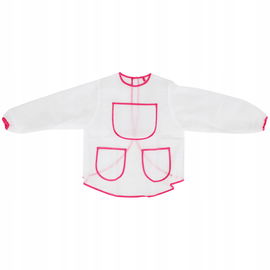 FARTUSZEK DLA DZIECI DO MALOWANIA FARBKAMI PLASTYKA MALARSKI FARTUCH RÓŻOWY