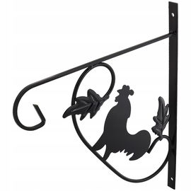 Hak wieszak metalowy na kwiaty 29x29 cm kogut liść
