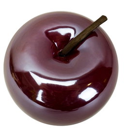 JABŁKO CERAMICZNE DUŻE 7 X 8 CM BORDO DEKORACYJNE OZDOBA HOME DOCOR