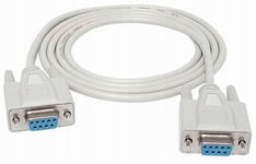 Kabel nullmodem db9f/db9f SZYBKI PRZESYŁ DANYCH COM F-F PROSTY 5 metrów