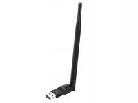 Karta sieciowa zewnętrzna 2,4 GHz chipset MT7601 Adapter WIFI antena czarna