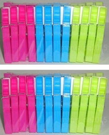 Klamerki plastikowe spinacze do bielizny prania 24 szt. Kolor WYTRZYMAŁE