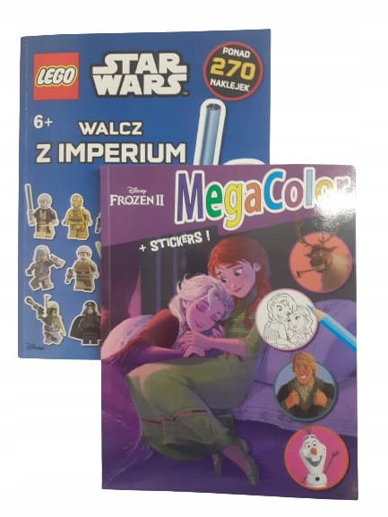 KOLOROWANKA + 295 NAKLEJEK DISNEY FROZEN II MegaColor + druga LEGO Gratis !