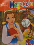 KOLOROWANKA DISNEY PRINCESS MEGA COLOR Z NAKLEJKAMI ARIEL MERIDA KOPCIUSZEK