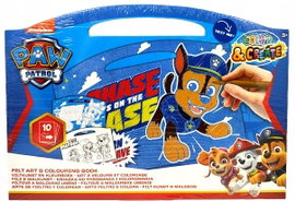 Kolorowanka Malowanka Filcowa PSI PATROL PAW PATROL CHASE 10 sztuk arkuszy