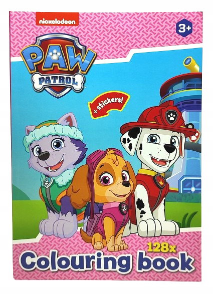 Kolorowanka malowanka Psi Patrol PAW PATROL NICKELODEON 128 str Naklejki R