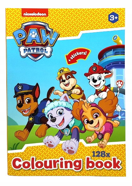 Kolorowanka malowanka Psi Patrol PAW PATROL NICKELODEON 128 str Naklejki Ż